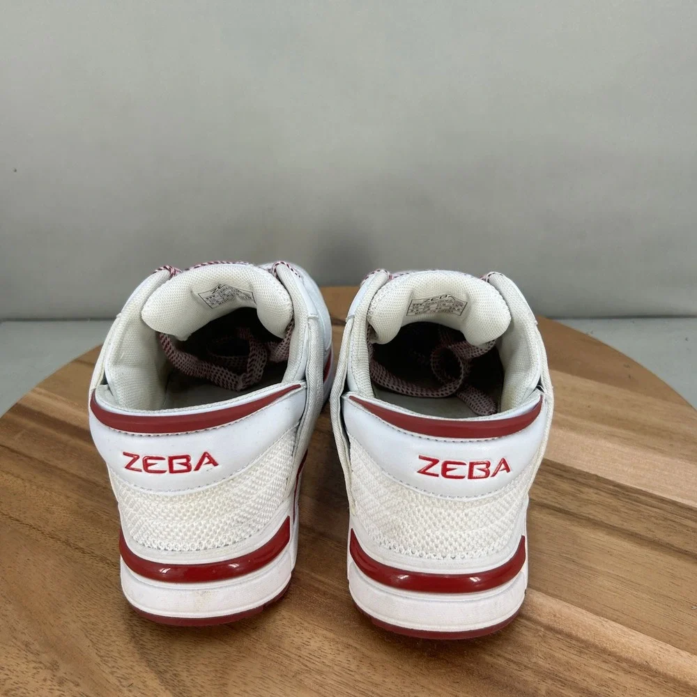 Zeba Hands Free Sneakers Womens 9.5 Wide White Red Mesh Slip On Walking Shoes